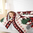 thumbnail image 4 of Manfei Animal Deer 3 Pieces Queen Comforter Set for Female Men Adults,Merry Christmas Ultra Soft Bedding Sets,Geometric Plaid Bedding Comforter Set Breathable,Breathable Home Decor,Reversible, 4 of 8