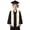 White, variant on SRZYMJ Unisex Graduation Honor Stole With Trim, Angled End Sash