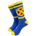 thumbnail image 1 of X-Men Yellow and Blue Symbol Crew Socks, 1 of 5