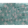 thumbnail image 4 of oneOone Georgette Viscose Sky Blue Fabric Texture & Triangle Geometric Sewing Material Print Fabric By The Yard 42 Inch Wide, 4 of 4