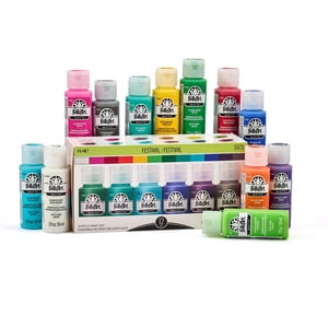 FolkArt Acrylic Craft Paint Set, Matte Finish, 12 Colors