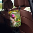 thumbnail image 5 of Naloa Flower Crown Guinea Pig Car Trash Can Garbage Car Accessories Trash Can Car Waste Bin for for Driver and Passenger Any Vehicle, 5 of 7