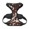thumbnail image 2 of No Pull Dog Harness For Medium Dogs Easy Walk Dog Vest Adjustable Collars Harnesses & Leashes Set Breathable Oxford Outdoor Walking Safety Reflective Strip Cow Textured Print Brown, 2 of 9