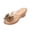 Gold, variant on Jelly Mules for Women Slip on Woven Braided Flats Closed Toe Colorful Bow Flat Slip on Jellies Shoes Summer Beach Comfy Ladies Dress Gold Size 38