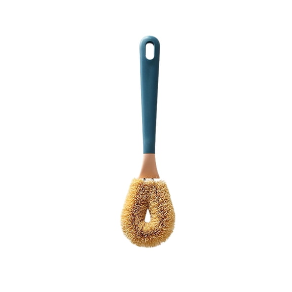 Crevice Cleaning Brush with Long Handle for Kitchen, Gas Stove, Pots & Pans, 29.5cm Dishwashing Brush with Handle