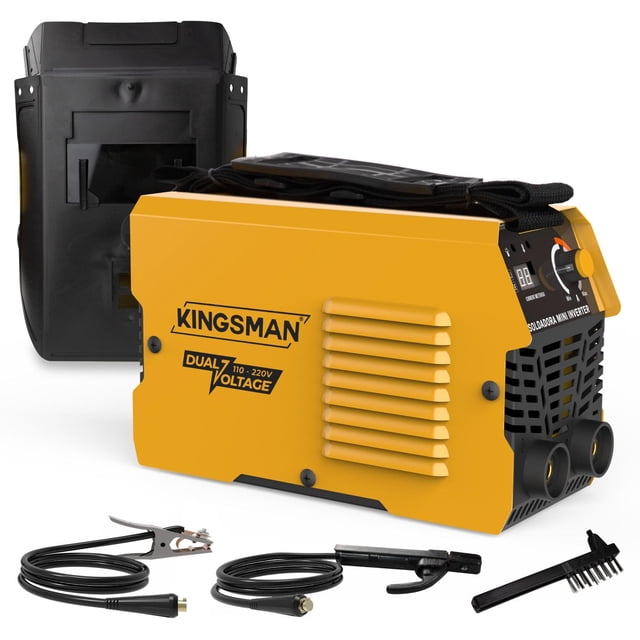 Soldadora Inverter Kingsman Mini Inversora Portatil 120 Amp 110v Amarillo