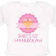 thumbnail image 4 of Inktastic Babys 1st Hanukkah Girls Long Sleeve Baby Bodysuit, 4 of 5