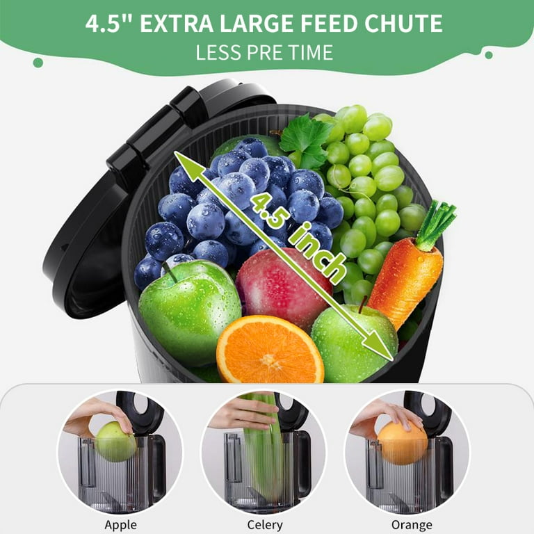 Extractor De Jugos Y Vegetales AMZCHEF Slow Juicer Extractor