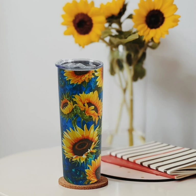 Tumbler Bulk With Lid Cup Stainless Steel Tumbler Sunflowers - Temu