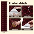 thumbnail image 5 of Peel and Stick Wallpaper Elegant Red Black Damask Vintage Design Wall Mural 23.6in x 9.8ft Self Adhesive Removable Wall Paper Renter Friendly Wallpaper for Nursery Bedroom Cabinets, 5 of 8