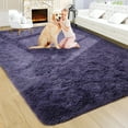 thumbnail image 1 of GFDYREE Fluffy Taro Purple Rug for Living Room,5x8 Area Rugs,Thick Plush Shag Rug,Shaggy Rugs for Bedroom,Big Fuzzy Carpet,Comfy Kids Rugs,Large Living Room Rugs,Soft Nursery Rug,Living Room, 1 of 7