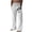 White, variant on Simua Men's Linen Blend Hawaiian Beach Pants | Elastic Drawstring Waist Straight Leg Trousers with Coconut Tree Print for Summer Casual Wear