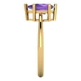 thumbnail image 3 of 1.5 ct Pear Cut Natural Amethyst Solitaire Engagement Ring for Women in 18K Yellow Gold, 3 of 5