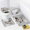 thumbnail image 4 of Juego de 4 cortinas de ducha Kaneki Ken con alfombrillas antideslizantes, tapa de inodoro y alfombrilla de baño, cortina de ducha impermeable con dibujos animados para niños con 12 ganchos,, 4 of 8