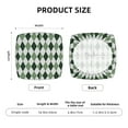 thumbnail image 5 of Haiem grey and green argyle Printed Square Couch Cushion Covers, Floral Sofa Cushion Covers Replacement, Stretch Couch Covers for Couch-16.9in-Four Pieces, 5 of 7