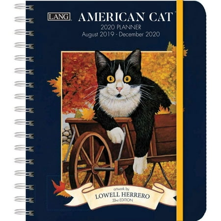 Lang Companies American Cat Deluxe Planner with Spiral Bound Design & Premium Paper - 17 Months - Weekly Format - Handy Pocket