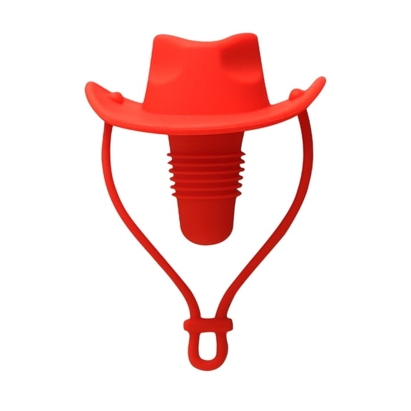 Wine Bottle Stopper Silicone Cowboy Hat Decorative Bottle Cork for Wine Liquor and Beverage Sealing with Fun Design Party Gift and Bar Accessory