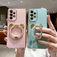 thumbnail image 4 of Electroplated Panda Stand Phone case, Hidden Stand, Cute Cartoon, for Samsung Galaxy A12 A22 A32 A51 A71 A52 A53 A72 A73 A21S A70 A13 A14 A24 A34 A54 Phone Case (Black,A24 5G), 4 of 8