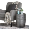 thumbnail image 2 of Maklaine 15" W Metal Large Accent Side Table in Antique Silver, 2 of 8
