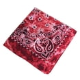thumbnail image 1 of Wosthever Moda Unisex Bandana Hop Bufanda cuadrada grande Paisley Diadema Wraps Pañuelo Accesorios para el cabello Regalos Tie Dye Red Ciclismo Teñido anudado rojo Wosthever OD020405-24B, 1 of 1
