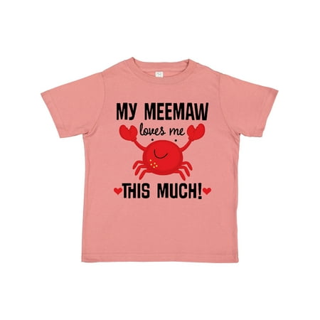 

Inktastic Meemaw Loves Me Grandson Gift Toddler Boy or Toddler Girl T-Shirt