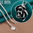 thumbnail image 2 of Dong-collar con colgante de circonita AAA para mujer, de Plata de Ley 925, flor Rosa Negra, cadena de 16-30 pulgadas para mujer, joyería con dijes de boda, 2 of 2