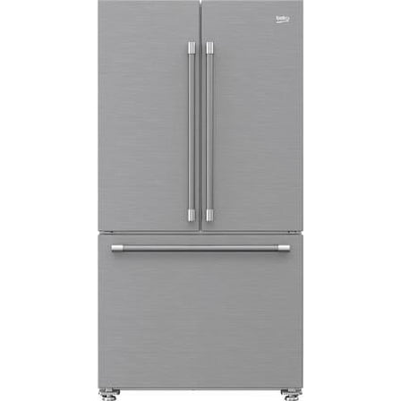Beko French Door Freestanding Refrigerator, Silver
