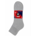 thumbnail image 5 of 12 Pairs of Big and Tall Diabetic Neuropathy Ankle Socks, King Size Mens Athletic Quarter Socks (Gray, 13-16), 5 of 6