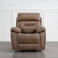 thumbnail image 6 of CHITA Polyfoam Wood Living Room Hassle Free Rocker Recliner Chair Saddle Brown, 6 of 13
