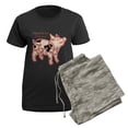 thumbnail image 5 of CafePress - Happy Pig Pajamas - Women's Short Sleeve Print T-Shirt and Pants Dark Cotton Pajama Set, 5 of 7