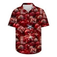 thumbnail image 3 of Merry Christmas Shirt for Men, Xmas Party Shirts Button Down Hawaiian Shirt Short Sleeve Shirts Snowflakes Printed Tshirt Funny Santa Claus Blouse Festival Tops Christmas Holiday Costume, 3 of 5