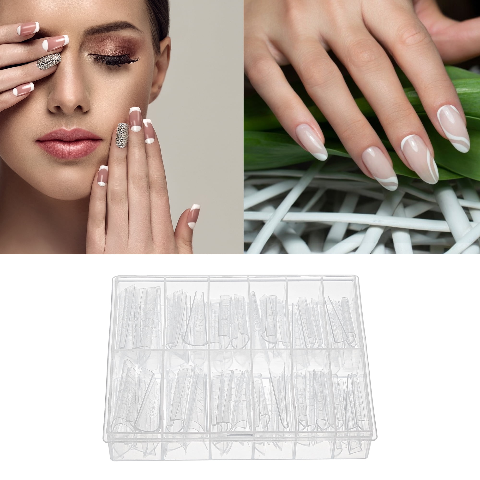 Unique Bargains Scale Faux Crystal Extension Fake Nails 120 Pcs [JM-9]