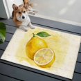 thumbnail image 3 of Lemon Entryway Rug 2'x3'&nbsp; Non Slip Front Door Mats, Yellow Summer Botanical Watercolor Modern Art Entrance Rugs Indoor Outdoor Carpet, Washable Floor Mats Small Area Rug for Bedroom Kitchen, 3 of 8