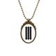 thumbnail image 1 of Numeros romanos tres en negro silueta Collar Colgante Vintage de bronce antiguo de joyeria de lujo de regalo Unbranded M, 1 of 3