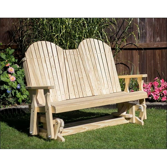 64" Treated Pine Curveback Glider