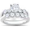 Pompeii 2 1/4 ct Real Diamond Engagement Solitaire Ring & Matching Wedding Band 14k Gold