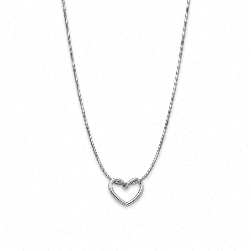 Apex Global Hub - Minimalist Open Heart Knot Pendant Necklace with Sleek Chain Elegant Everyday Jewelry for Women and Special Occasions One Size