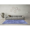 thumbnail image 3 of Ahgly Company Machine Washable Indoor Rectangle Oriental Blue Industrial Area Rugs, 7' x 10', 3 of 4