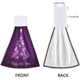 thumbnail image 4 of SKYSONIC 2 Pack Christmas Tree Pattern Hand Towels, Soft and Absorbent Kitchen Towels with Hanging Loop Microfiber Tie Towel for Bathroom, Laundry Room, Farmhouse, 14" x18.2", 4 of 7