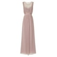 thumbnail image 1 of Little Mistress Womens Mink Pearl Yoke Maxi Dress, 1 of 5