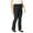 Black Black, variant on Plus Size Tall Stretch-Cotton Knit Pull-On Bootcut Side-Stripe Leggings