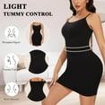 thumbnail image 4 of MANIFIQUE 2 Packs Shapewear Slips for Under Dresses Women's Tummy Control Body Shaper Slimming Seamless Cami Slip, 4 of 7