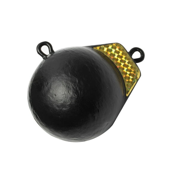 Extreme Max 3006.6888 Coated Ball-with-Fin Downrigger Weight - 10 lbs. with Gold Flash