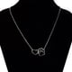 thumbnail image 3 of BRIGHTFUFU Collar con forma de corazón de perro, diseño de huella de animal, joyería para mujer y niña (plata), 3 of 4