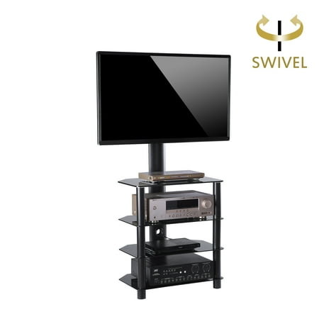 Audio Video Stands Mounts - Chrismas Deals TAVR 4-tiers Media Component TV Stand with Mount Audio Shelf and Height Adjustable Bracket Suit for 32-55 inch LCD, LED Oled TVs or Curved TVs TW1004