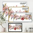 thumbnail image 4 of Designart 'Wildflower and Pink Roses' Farmhouse Framed Canvas Wall Art Print, 4 of 5