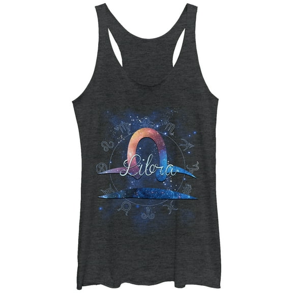 Women's Lost Gods Libra Racerback Tank Top Black Heather Large