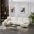 thumbnail image 5 of Sofa U-Shaped 4-Seat Indoor Modular Sofa White, 5 of 9