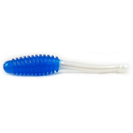 Creme 1.5 Ringed Stinger Shad Grub Blue Pearl