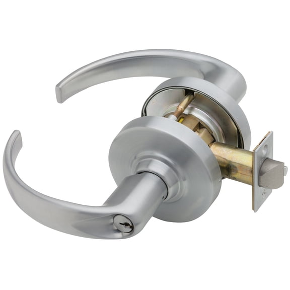 Schlage ND53PD SPA 626 C Keyway Series ND Grade 1 Cylindrical Lock, Entrance Function, C Keyway, Sparta Design, Satin Chrome Finish